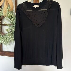 NWOT Black LOFT Sweater Long Sleeved Large
